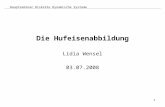 1 Hauptseminar Diskrete Dynamische Systeme Die Hufeisenabbildung Lidia Wensel 03.07.2008.