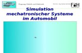 Prof. Dr.- Ing. Günter Schmitz Flugzeug- Elektrik und Elektronik Seite 1 Simulation mechatronischer Systeme im Automobil.