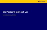 Personalmarketing, Juli 2012 Die Postbank stellt sich vor.
