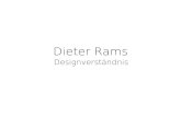 Dieter Rams Designverständnis. Biographie Geburt - Diplom 1932 geboren in Wiesbaden 1947 Beginn des Studiums der Architektur und Innenarchitektur 1948-