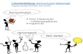 Kerncurriculum.... Nein danke! Hervorragend! Lehrerfortbildung: Kerncurriculum Mathematik Programm Buchholz 30.05.2007: GaK und AEG Schulz: Erläuterung.