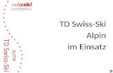 TD Swiss-Ski Alpin im Einsatz. Grundlegendes Anforderungsprofil Ausbildung Grundlagen Vor dem Wettkampf Vorbereitung Abklärungen Startliste Der Wettkampftag.