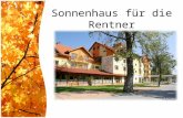 Sonnenhaus für die Rentner. Seniorenheim Sonnenhaus ist in der Landschaft in Magdeburg Dieses Haus bietet viele Möglichkeiten für die alten Leute, die.