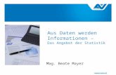 Aus Daten werden Informationen – Das Angebot der Statistik Mag. Beate Mayer.