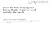 Gabriele Sax, Johann Kerschbaum 14. Österreichische Gesundheitsförderungskonferenz, 22.11.12 Über die Verzahnung von Gesundheit, Migration und sozialer.