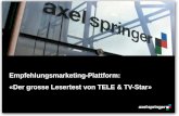 Empfehlungsmarketing-Plattform: «Der grosse Lesertest von TELE & TV-Star»