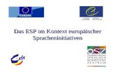 Das ESP im Kontext europäischer Spracheninitiativen.