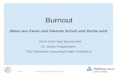 TÜV Rheinland Consulting GmbH | Burnout 17/02/2014 Burnout Wenn aus Feuer und Flamme Schutt und Asche wird 28.05.2010, Bad Münstereifel Dr. Stefan Poppelreuter,