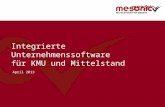 Integrierte Unternehmenssoftware für KMU und Mittelstand April 2013.