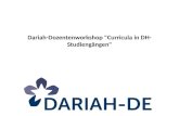 Dariah-Dozentenworkshop "Curricula in DH-Studiengängen"