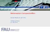 Webmaster Campustreffen Social Media an der FAU Wolfgang Wiese 31. Mai 2012.