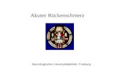 Akuter Rückenschmerz Neurologische Universitätsklinik, Freiburg.