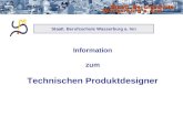 Information zum Technischen Produktdesigner Staatl. Berufsschule Wasserburg a. Inn.