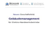 Neues Geschäftsfeld:Gebäudemanagement für Elektro-Handwerksbetriebe.
