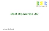 BEB Bioenergie AG . Der Vorstand der BEB Mag. (FH) Herbert Daberger Mehr als 10 Jahre im Anlagenbau im kaufmännischen Bereich tätig –VA TECH.