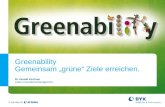Greenability Gemeinsam grüne Ziele erreichen. Dr. Gerald Kirchner Leiter Innovationsmanagement.