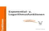 Funktionen Exponentialfunktion u. Logarithmusfunktionen Exponential- u. Logarithmusfunktionen Melanie Gräbner Los geht´s Klick auf mich! Los geht´s Klick.