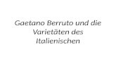 Gaetano Berruto und die Varietäten des Italienischen.