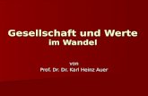 Gesellschaft und Werte im Wandel von Prof. Dr. Dr. Karl Heinz Auer.
