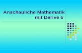Anschauliche Mathematik mit Derive 6. Inhalt Allgemeine Bemerkungen zum Einsatz eines Computer-Algebra-Systems (CAS) im Mathematik-Unterricht Beispiel.