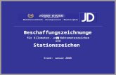 Beschaffungszeichnungen Stand: Januar 2008 für Kilometer- und Hektometerzeichen und Stationszeichen.