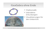 Prof. Dr. Dörte Haftendorn, Leuphana Universität Lüneburg,  Folie 1 GeoGebra ohne Ende Mathematik Interaktive Erkundungen Visualisierungen.