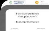 Mathematical Modelling and Simulation Fachübergreifende Gruppenpraxen – Modellpräsentation Patrick Einzinger17. April 2012.
