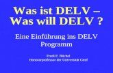 Was ist DELV – Was will DELV ? Eine Einführung ins DELV Programm Fredi P. Büchel Honorarprofessor der Universität Genf.