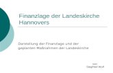 Finanzlage der Landeskirche Hannovers Darstellung der Finanzlage und der geplanten Maßnahmen der Landeskirche von Siegfried Wulf.