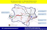 Schienennetz in Niederösterreich Maßnahmen 1990 - 2000, realisiert und in Bau Amt der NÖ Landesregierung Abteilung Gesamtverkehrsangelegenheiten NÖ LANDESVERKEHRSKONZEPT.