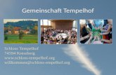 Gemeinschaft Tempelhof Schloss Tempelhof 74594 Kressberg  willkommen@schloss-empelhof.org.