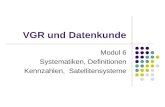 VGR und Datenkunde Modul 6 Systematiken, Definitionen Kennzahlen, Satellitensysteme.