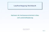 Folie 1 Laufverlegung Reinbach Nachweis der Hochwassersicherheit in Bau- und Landschaftsplanung.