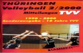 Liebe Volleyballfreunde, Als vor 10 Jahren Klemens Müller und die Vertreter des BFA Gera mit dem Bayerischen Volleyball-Verband und der BFA Erfurt mit.