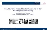 Vortrag Aristo, 19. Mai 2005 in Vaduz Page 1 Strukturierte Produkte als Bausteine in der Vermögensverwaltung Markus Ruffner, Cyrill Schroeder NPB Neue.