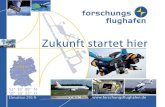 Forschungsflughafen Invest in die Zukunft Der Forschungsflughafen: Mehr als 200 Jahre Luftfahrt 1784: Erster unbemannter Ballonaufstieg 1788: Erster.