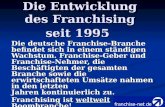 Die Entwicklung des Franchising seit 1995 Die deutsche Franchise-Branche befindet sich in einem ständigen Wachstum. Franchise-Geber und Franchise-Nehmer,