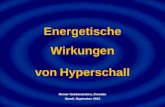 Energetische Wirkungen von Hyperschall Reiner Gebbensleben, Dresden Stand: September 2013.
