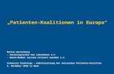 Hier steht Ihre Fußzeile Seite 1 Patienten-Koalitionen in Europa Markus Wartenberg - Vereinssprecher Das Lebenshaus e.V. - Board-Member Sarcoma Patients.
