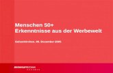 Menschen 50+ Erkenntnisse aus der Werbewelt Gelsenkirchen, 09. Dezember 2005.