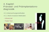 4. Kapitel: Pränatal- und Präimplantations- diagnostik 4.1 Untersuchungsmethoden 4.1.1 Nicht-invasive Methoden - Ultraschall - Triple-Test.
