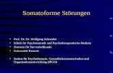 Somatoforme Störungen Prof. Dr. Dr. Wolfgang Schneider Klinik für Psychosomatik und Psychotherapeutische Medizin Zentrum für Nervenheilkunde Universität.