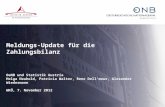 Meldungs-Update für die Zahlungsbilanz OeNB und Statistik Austria Helga Neuhold, Patricia Walter, Rene Dellmour, Alexander Wiedermann WKÖ, 7. November.