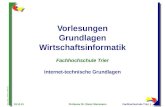 Winfo_2000_7_internet_technik_v11 06.03.2014Professor Dr. Dieter SteinmannFachhochschule Trier 1 Vorlesungen Grundlagen Wirtschaftsinformatik Fachhochschule.