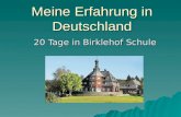 Meine Erfahrung in Deutschland 20 Tage in Birklehof Schule.