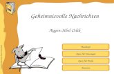 Inhaltliche Aufbereitung: Brigitte Schwarzlmüller Quiz für Einsteiger Quiz für Profis Buchinfo Aygen-Sibel Celik Geheimnisvolle Nachrichten Beenden.