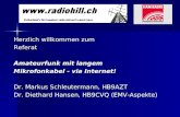 Herzlich willkommen zum Referat Amateurfunk mit langem Mikrofonkabel - via Internet! Dr. Markus Schleutermann, HB9AZT Dr. Diethard Hansen, HB9CVQ (EMV-Aspekte)
