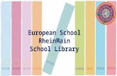 European School RheinMain School Library. Diplom-Bibliothekarin (FH) für wissenschaftliche Bibliotheken. Seit 15 Jahren im Europäischen Schulsystem tätig.