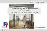Impulse für mehr Freiheit. Basisschulung_Block 2-2_Grundlagen_Dreher/ 0 Fachverband Türautomation Basisschulung Einführung in automatische Türsysteme Block.