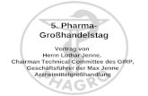 5. Pharma- Großhandelstag Vortrag von Herrn Lothar Jenne, Chairman Technical Committee des GIRP, Geschäftsführer der Max Jenne Arzneimittelgroßhandlung.